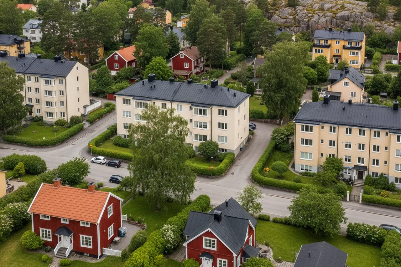 Bostadsområde i Stockholm – illustrativ bild