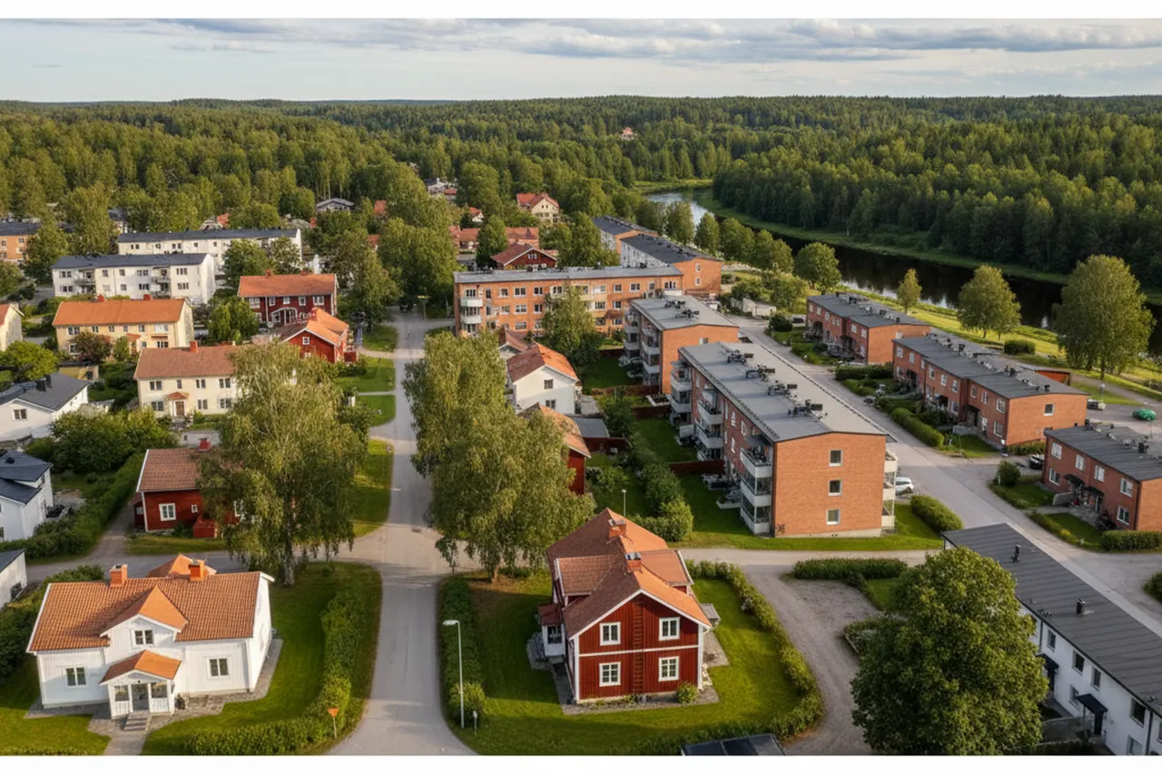 Bostadsområde i Gävle – illustrativ bild