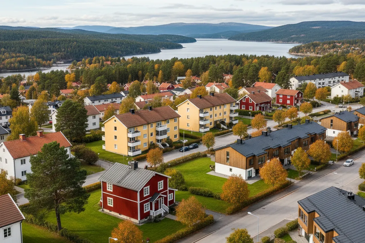 Bostadsområde i Örnsköldsvik – illustrativ bild
