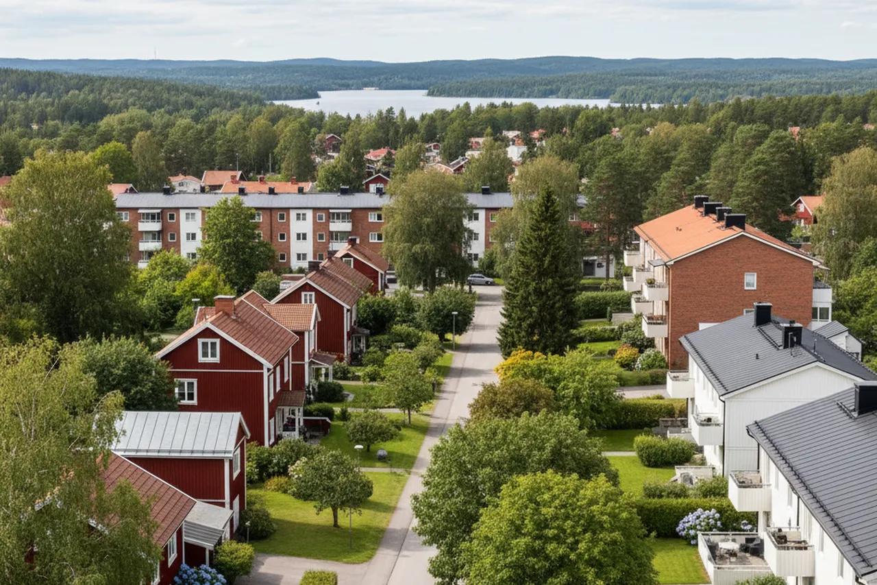Bostadsområde i Karlstad – illustrativ bild