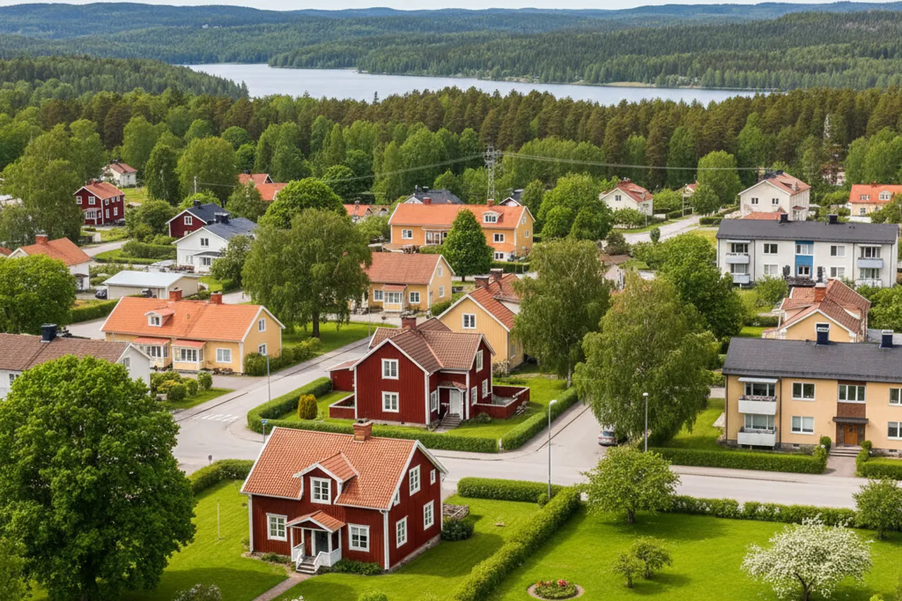 Bostadsområde i Hjo – illustrativ bild