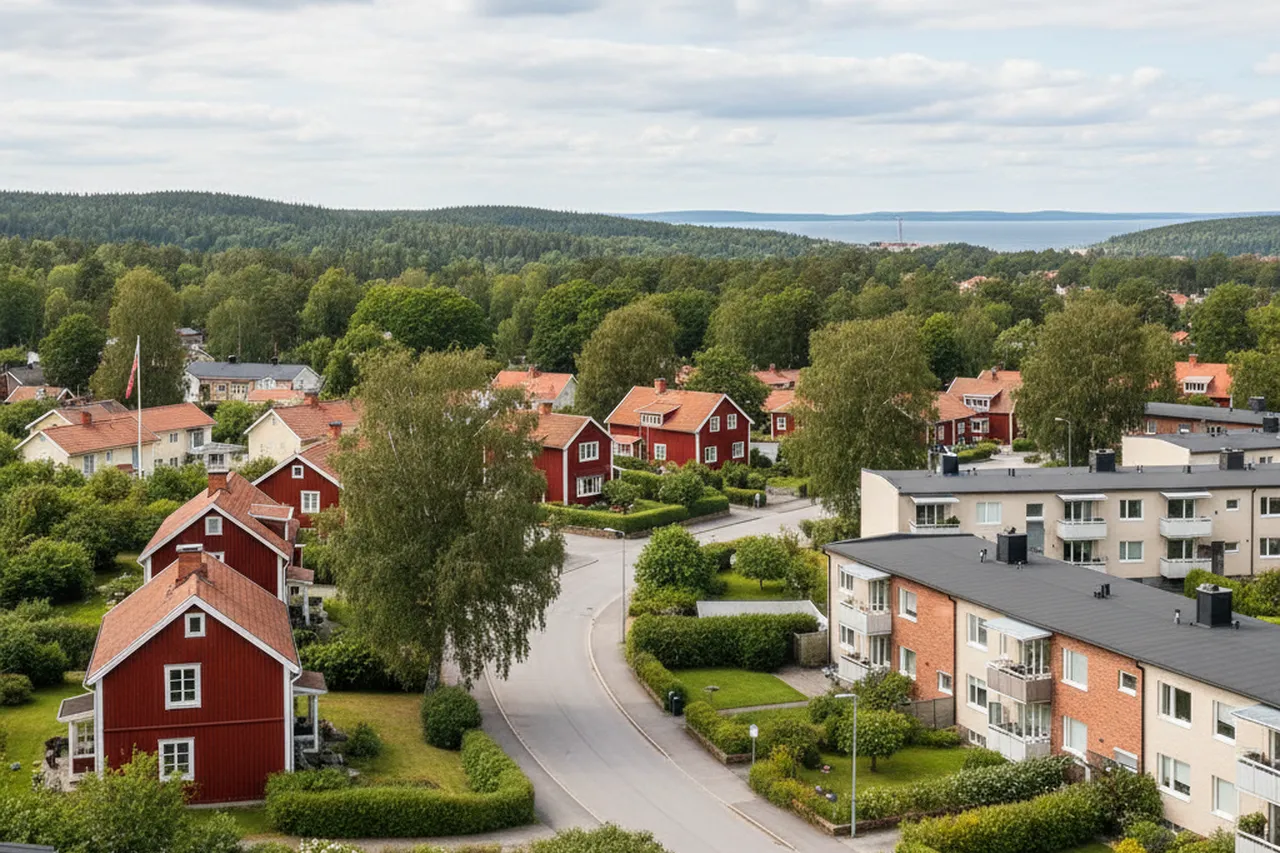 Bostadsområde i Halmstad – illustrativ bild