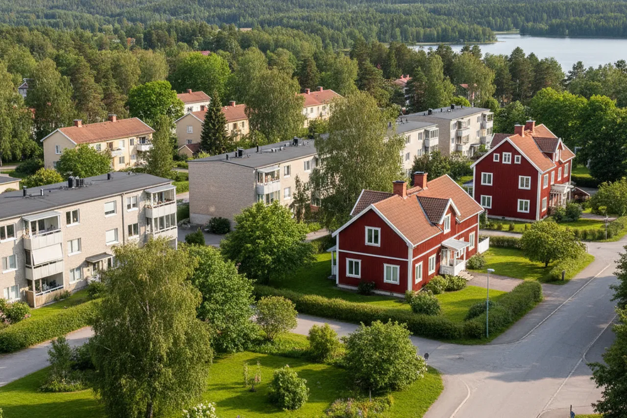 Bostadsområde i Sala – illustrativ bild