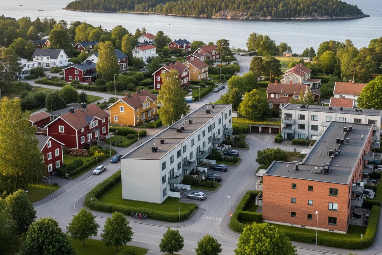 Bostadsområde i Luleå – illustrativ bild