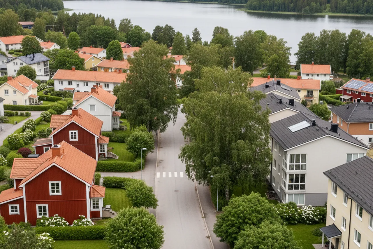 Bostadsområde i Växjö – illustrativ bild