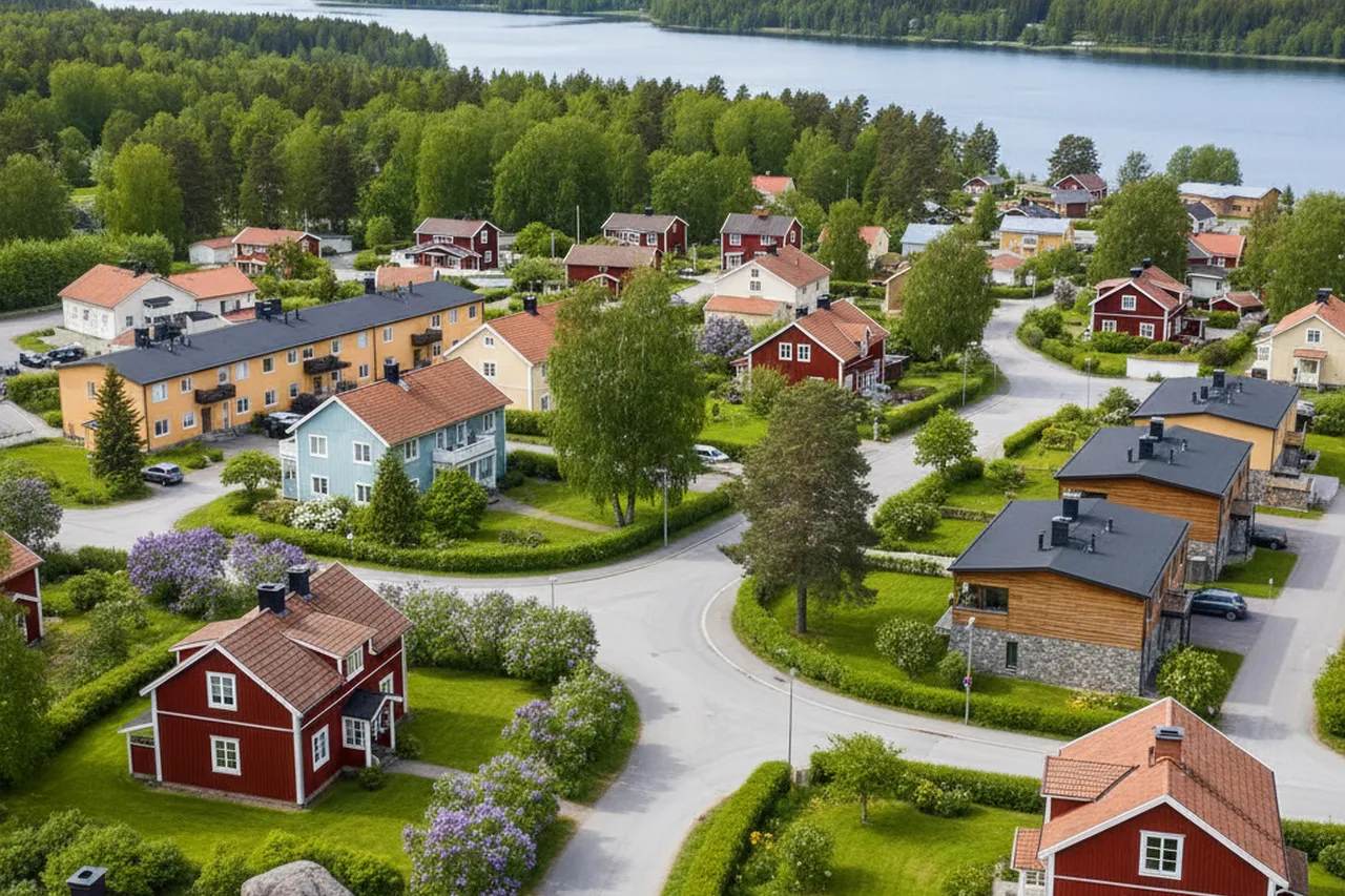 Bostadsområde i Falun – illustrativ bild