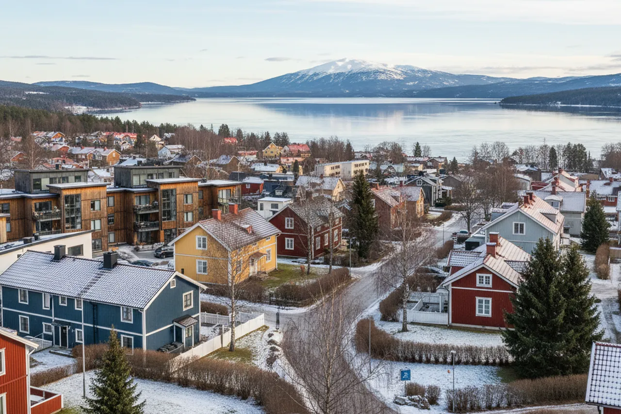 Bostadsområde i Östersund – illustrativ bild
