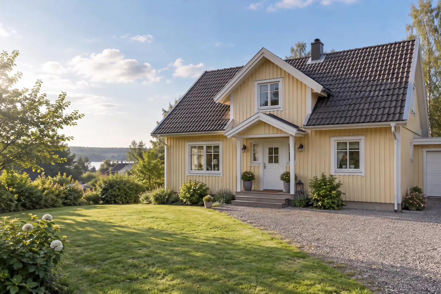 Gul villa i svensk villamiljö – skriftlig värdering